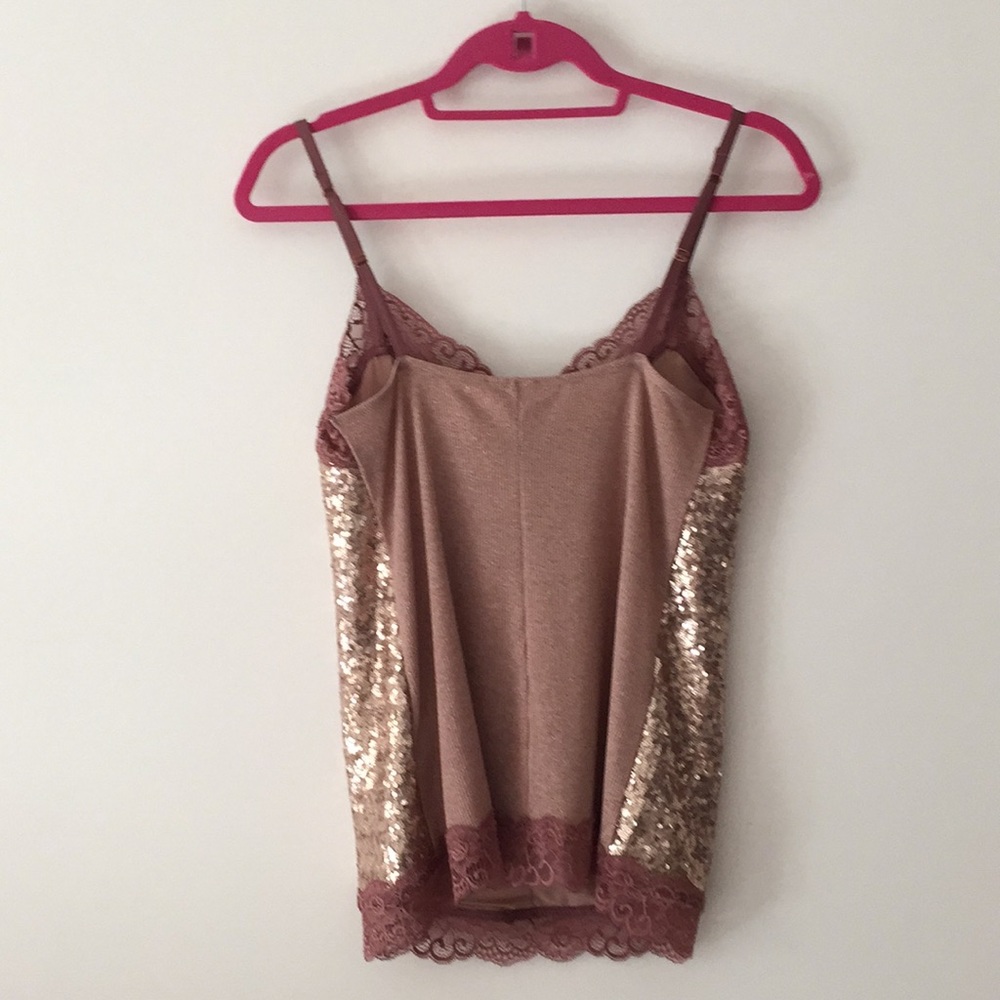 Intimissimi Sequin & lace camisole top. S - Picture 7 of 11